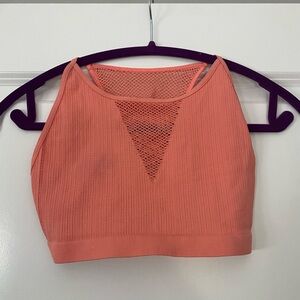 NWOT Free People Intimately Coral Mesh Crop Top in XS/S